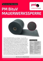 Technisches Datenblatt PM BituV MAUERWERKSSPERRE