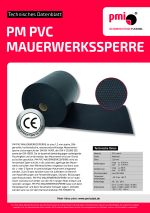 Technisches Datenblatt PM PVC MAUERWERKSSPERRE